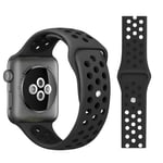 Apple Watch Tofarget Silikon Smartwatch-rem (38/40/SE/41/42mm) - Svart