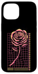 Coque pour iPhone 15 Vaporwave Rose rétro Futuriste Rose Esthétique