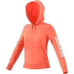 Adidas W E Lin FZ HD Sweat-Shirt Femme Semi Coral/White FR : XS (Taille Fabricant : XS)