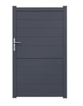 Portillon Jardimat aluminium Perth gris anthracite - 100 x h.166 cm