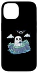 Coque pour iPhone 14 Drone drôle fantôme volant Halloween RC Quadrocopter fantôme