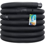 Tuyau de piscine 6m Ø32mm noir flexible avec manchons de séparation tuyau pour pompe tuyau eau arrosage bassin