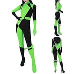 Dam Kim Possible Miss Go Body Jumpsuit Shego Cosplay Kostym Halloween Party Karneval Party Fancy Dress Up 180