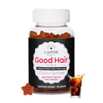 Lashilé Beauty - Good Hair Men Vitamins - Anti-chute cheveux homme - Cure 1 mois - 60 Gummies - Fabrication Française - Zinc, Vitamine B6, Vitamine B10, Maca, Paba, Prêle