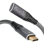 Câble D'Extension Usb 3.2Gen2 0,25M,20Gbps 100W/5A Rallonge Usb C Mâle Et Femelle Compatible Usb C 3.2, Usb 3.1, Usb 3.0, 4K@60Hz Cable Usb C Compatible Usb C Hub/Dell Xps/Usb C Charger[X1079]