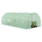 Idmarket - Serre tunnel de jardin 18m² verte 5 arceaux gamme maraîchère crimée 6x3M