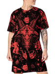 Red Satanic T-shirt Klänning