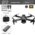 Sac noir 4K 1B-Nouveau Mini Drone GPS GT2, caméra professionnelle 8K HD 4K RC pliable, Quadcopter, 25MIN, tél