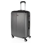 ITACA - Set of 3 suitcases Trolley 50/60/70 cm, ABS. Extensible. Rigid, Resistant and Light. Telescopic Handle, 4 Wheels, Lock Integrated. Low Cost, Anthracite