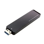 Black Adaptateur Nvme vers Usb, 10 gbps Usb3.1 Gen 2 M.2 Pcie Ssd vers carte de Type A (aucun câble nécessaire), disque Ssd Usb vers M2 (clé M) Nipseyteko