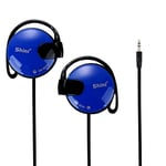 Bleu Écouteurs stéréo avec fil, 3.5mm, casque de sport, basse, crochet d'oreille, pour ordinateur Mp3, pour téléphone portable Xiaomi iPhone Samsung ""Nipseyteko