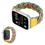 Apple Watch Series 6 / 5 44mm kudottu punottu kellonauha - Keltainen Naamiointi Yellow