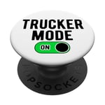 Trucker Mode On Truck Driver Worker PopSockets PopGrip Adhésif