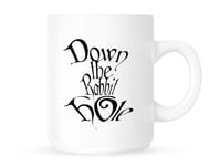 ALICE IN WONDERLAND DOWN THE RABBIT HOLE - MUG/CUP - LEWIS CARROLL GIFT IDEA