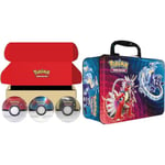 Pokémon TCG: Poké Ball Tin Bundle - Poké Ball, Great Ball & Ultra Ball (9 Pokémon & TCG: Back to School Collector Chest—Sprigatito, Fuecoco & Quaxly (3 Foil Promo Cards, 6 Booster Packs & More)