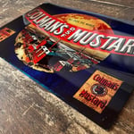 All Over The World Colmans Mustard Metal Wall Sign 28cm x 41 cm.