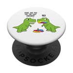 Cute Dinosaur Did You Eat The Last Unicorn Funny Dinosaur PopSockets Adhesive PopGrip