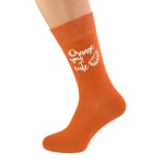 Orange You Cute Valentine Design Orange Ladies Socks UK Size 3.5-7.5 - X6N924