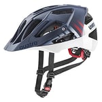 uvex Quatro Cc - Casque de Vtt sûr pour Hommes et Femmes - Réglage de la Taille Individuel - Visière Réglable - deep Space - White Matt - 52-57 cm