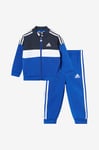 adidas Sport Performance - Träningsset Tiberio 3-stripes Colorblock Shiny Tracksuit - Blå