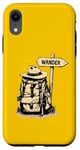 Coque pour iPhone XR Sac à dos vintage Adventure Retro Outdoor Travel Lover