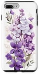 iPhone 7 Plus/8 Plus White Violet Purple Lavender Lilac Floral Botanical Flowers Case