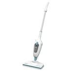 BLACK+DECKER - Balai Vapeur avec Patin Microfibre - Nettoyeur de Sol 1300W - Multi-Surfaces - Temps de Chauffe 25 sec - Tête Pivotante 180° - Réservoir 380 ml - Nettoyage Parfait - FSM13E1-QS