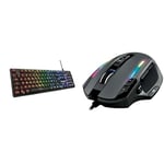 The G-Lab Keyz Platinium Clavier Mécanique Gamer AZERTY FR Red Switch Low Profile & Kult Nitrogen Core Souris Gamer Filaire Haute Performance - Capteur Optique Avago