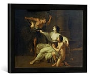 Kunst für Alle 'Image encadrée de Joseph Hauber Allegorie sur la Droit Pénal réforme., de Bavière Impression d'art dans Le Cadre de Haute qualité Photos Fait Main, 40 x 30 cm, Noir Mat