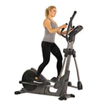 Sunny Health and Fitness Magnetic Elliptical Trainer Machine w/Device Holder, Programmable Monitor Heart Rate Monitoring, 330 LB Max Weight - SF-E3912