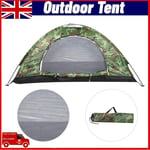 One Person Camping Tent Folding pop-up Beach Hiking Outdoor Family Camouflage UK