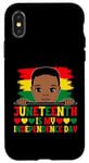 Coque pour iPhone X/XS Le 16 juin est le jour de mon indépendance 1865 Black History