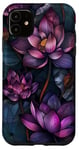 iPhone 11 Purple Lotus Flowers Beautiful Floral Flower Case