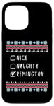 Coque pour iPhone 13 Pro Max Gentil Coquin Noël Remington Pull Moche