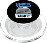 Legendary Keyboard Gamer Retro Vintage Style Computer Gamer PopSockets PopGrip for MagSafe