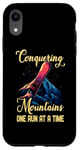 Coque pour iPhone XR CONQUERING MOUNTAINS ONE RUN AT A TIME