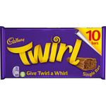 Cadbury Twirl Chocolate Bar, The Classic Creamy Taste, Multipack (Pack of 10 Bars)