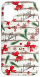 iPhone 16 White Red Green Xmas Pattern For Happy Holidays Christmas Case