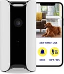 Camera De Securite Interieure Pro,Sirene 90 Db,Veille Meteo,Talkie-Walkie,Vision Nocturne,Detection Des Mouvements,Hd 1080P,Alexa,Google,Babyphone