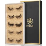 DYSILK Wispy Eyelashes Fluffy Lashes - Mink Lashes 5 Pairs 6D Lashes Mink Eyelashes 5 Styles Mixed Long Lashes False Eyelashes Long Lashes Pack Mink Lashes Soft Reusable Eye Lashes | 15mm-18mm