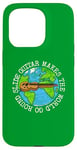 Coque pour iPhone 15 Pro Slide Guitar fait tourner le monde, guitariste de Lap Steel