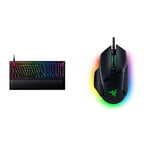 Razer BlackWidow V3 Pro (Green Switch) - Clavier de Jeu sans Fil avec interrupteurs mécaniques Clavier AZERTY - Noir & Basilisk V3 - Souris de Jeu Filaire : capteur Optique 26K DPI - Noir