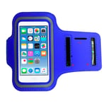 Armband Running Exercise Gym Sportband Sweat Proof Case Slots Key Holder For Apple iPod Touch 4th 5th 6th 7th Genration (Blue)