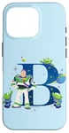 Coque pour iPhone 16 Pro Disney et Pixar Monogramme Lettre B Buzz l'Éclair