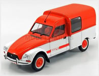 Solide 1800404 Citroën - Acadiane Van Acaspot 1984 - Orange Blanc - 1/18