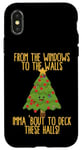 Coque pour iPhone X/XS From The Window To The Wall Poème de Noël avec citation de Noël