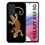 Coque pour Samsung Galaxy A53 5G Animal Lezard Noir