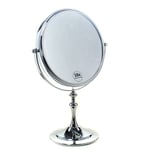 TUKA-i-AKUT Miroir Cosmétique sur Pied 10X Grossissement, 20 cm Miroir Maquillage, Orientable, Miroir de Rasage, chromage Miroir de Salle de Bain, Double Visage 8 inch Miroir de Table, TKD3105-10x