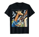 Smilefuntees Funny Giraffe Cleaning Gutters Satire T-Shirt