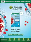 Garnier SkinActive Moisturising Tissue Mask Moisturising and Firming Pack of 5